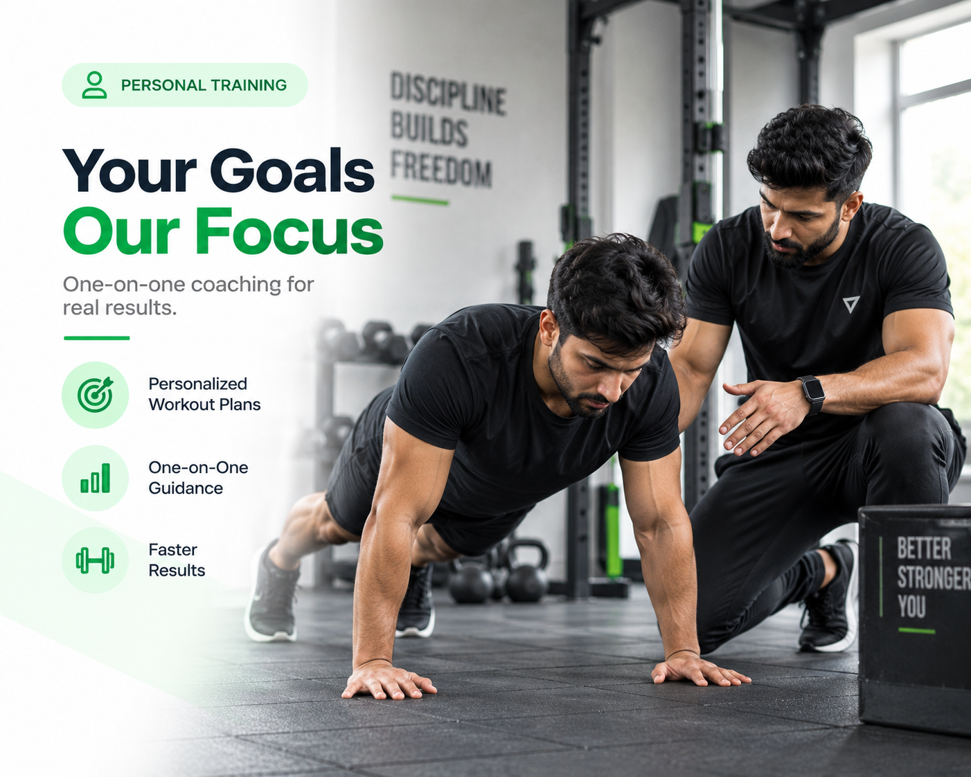 One-on-one personal training session